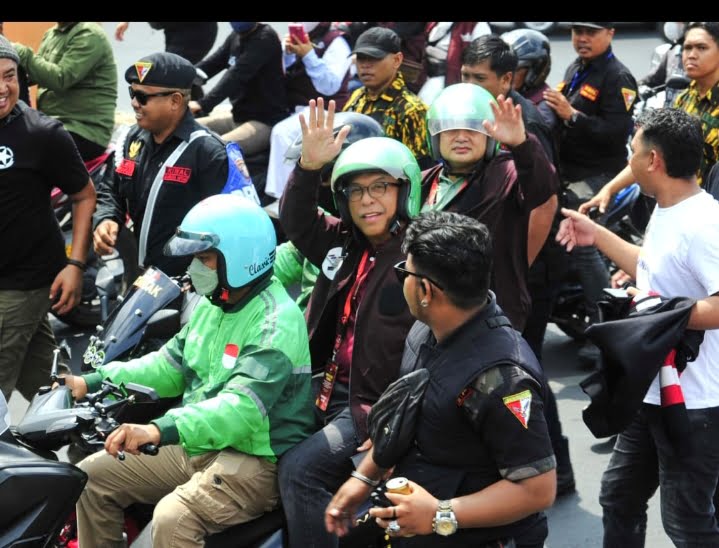 MULIA Diantar Ojol ke Pengundian Nomor Urut, Wujud Komitmen Berdayakan Ojek Online