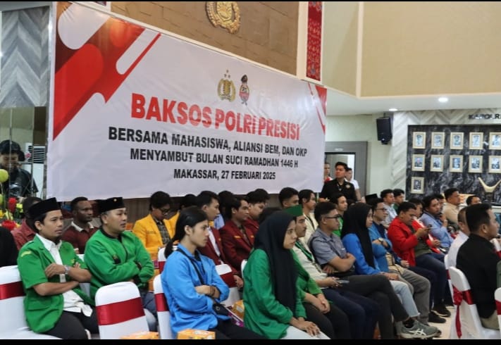 Polda Sulsel Gelar Bakti Sosial “Polri Presisi” Jelang Ramadhan, Jalin Sinergi dengan Mahasiswa dan OKP