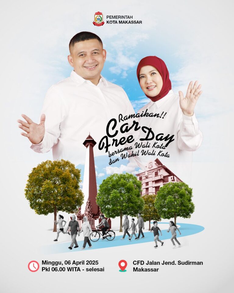 Munafri-Aliyah Ajak Masyarakst Umum Ramaikan Car Free Day Minggu Pagi