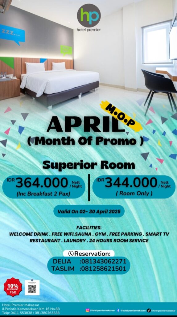 Hotel Premier Makassar Hadirkan Menu Spesial April MOP 2025