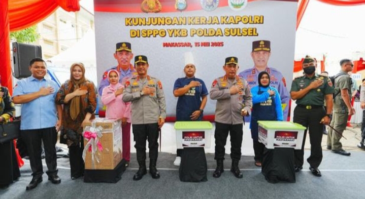 Kapolri Tinjau SPPG Polda Sulsel, Pastikan Dukungan Penuh untuk Program Makan Bergizi Gratis