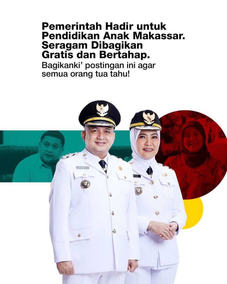 Munafri-Aliyah Realisasikan Janji Pendidikan, Tahap Awal Seragam Graris Dibagikan