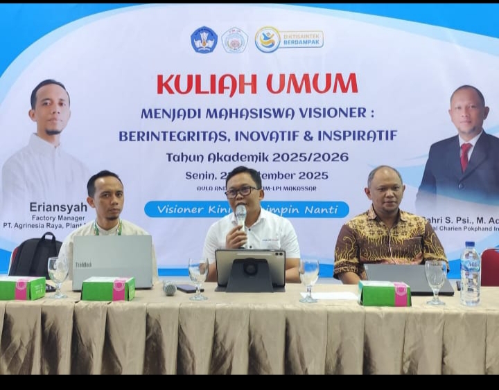 STIM LPI Makassar Gelar Kuliah Umum: Meneguhkan Spirit Visioner, Integritas, Inovasi, dan Inspirasi Mahasiswa