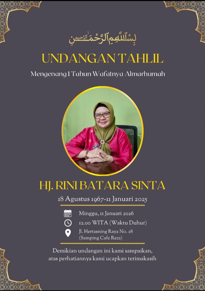 Satu Tahun Berpulang, Doa Bersama untuk Almarhumah Hj. Rini Batara Sinta Digelar Keluarga
