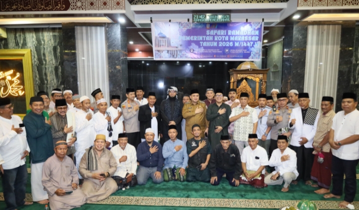 Tripika Kecamatan Tamalanrea Dampingi Wali Kota dan Kapoltabes Makassar Safari Ramadan 1447 H