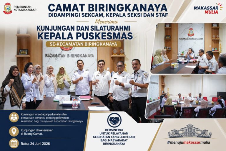 Camat Biringkanaya Terima Kunjungan dan Silaturahmi Kepala Puskesmas se-Kecamatan Biringkanaya