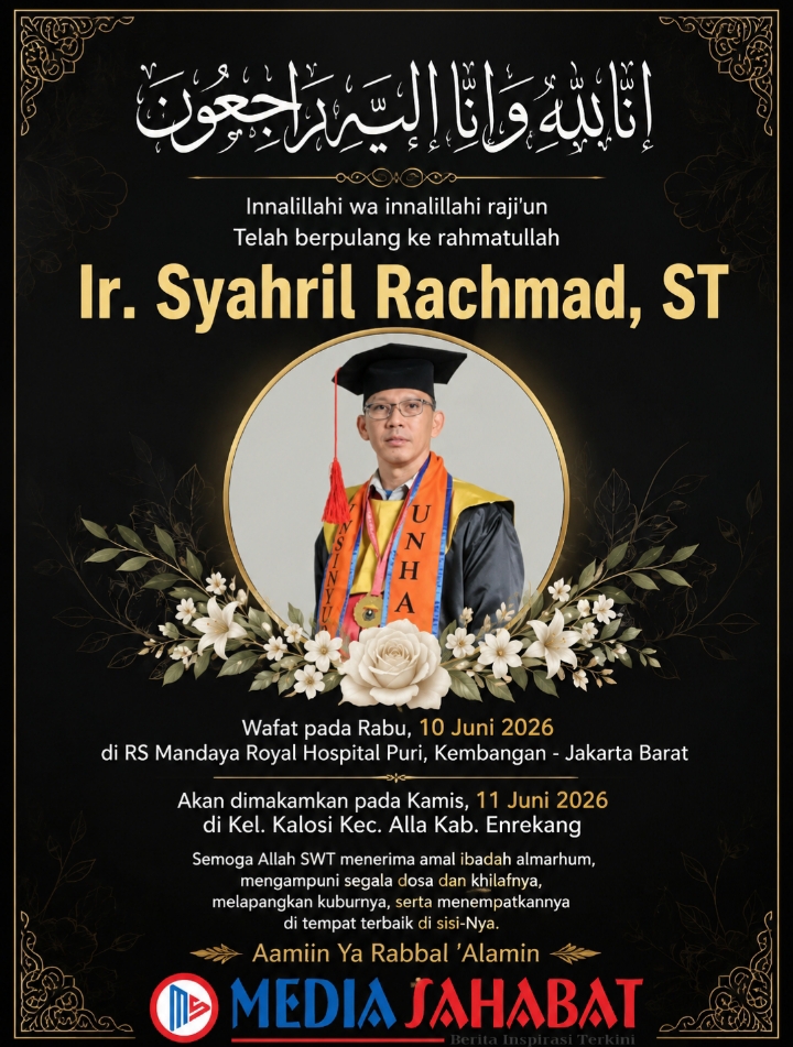 Kakak Kandung Eks Caleg PAN Syafri Rachmad Tutup Usia, Keluarga Sampaikan Terima Kasih atas Doa dan Belasungkawa