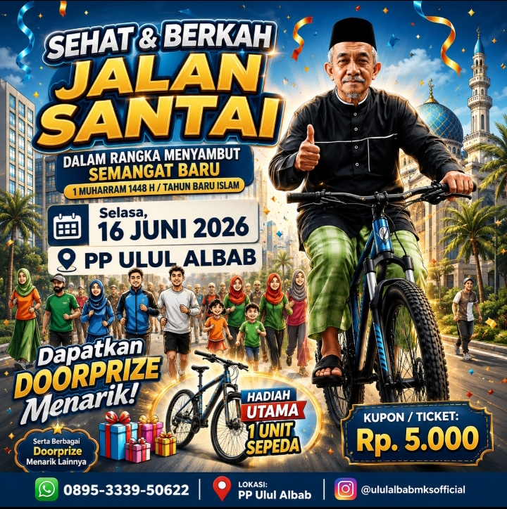 Jalan Santai Sambut Tahun Baru Islam 1448 H, PP Ulul Albab Siapkan Doorprize Sepeda untuk Peserta