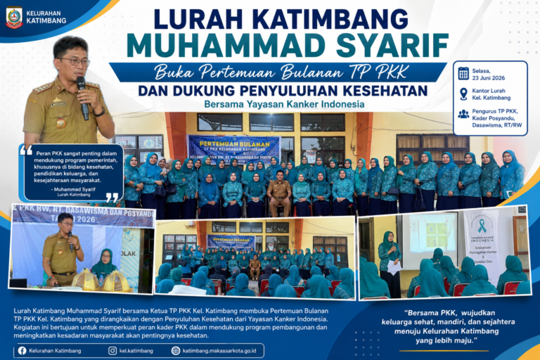 LURAH KATIMBANG MUHAMMAD SYARIF BUKA PERTEMUAN BULANAN TP PKK DAN DUKUNG PENYULUHAN KESEHATAN