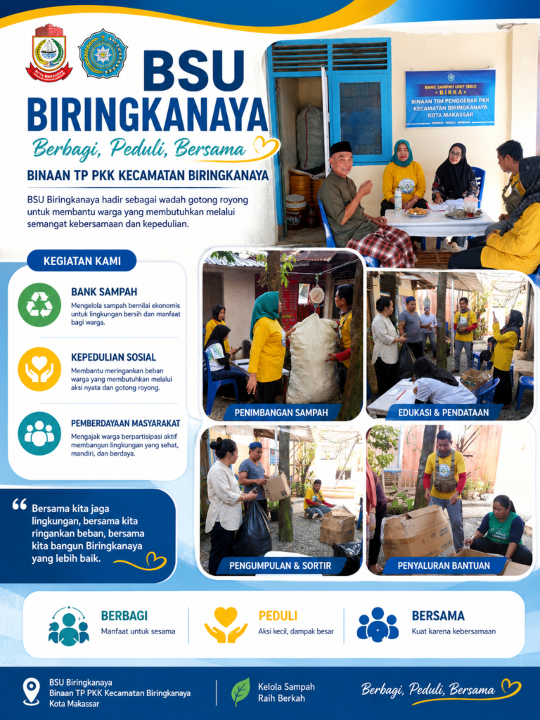 Bank Sampah dan Kantin Ceria TP PKK Biringkanaya Hadirkan Inovasi Lingkungan dan Pelayanan Warga
