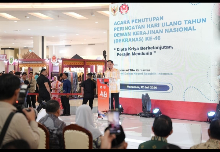 Mendagri Resmi Tutup Perayaan HUT Dekranas ke-46 di Makassar, Apresiasi Dukungan Wali Kota Munafri