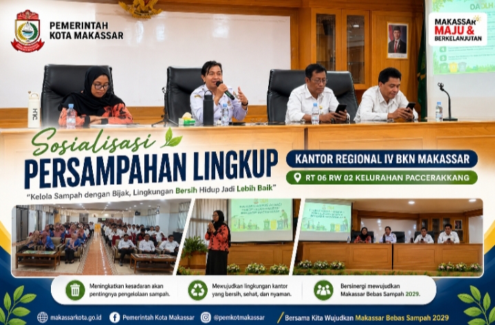 DLH Kota Makassar dan Kanreg IV BKN Perkuat Edukasi Pengelolaan Sampah, Lurah Paccerakkang Ajak Masyarakat Peduli Lingkungan