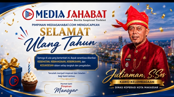 Pimpinan Mediasahabat.com Ucapkan Selamat Ulang Tahun untuk Juliaman, S.Sos