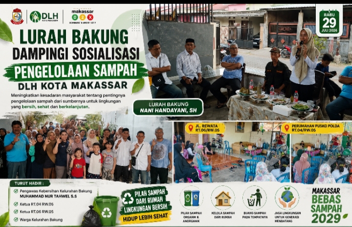 Lurah Bakung Dampingi Sosialisasi Pengelolaan Sampah DLH di Dua Titik Wilayah RW 05
