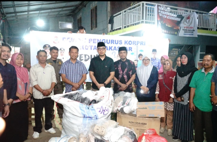 Camat Tallo dan Lurah Tallo Dampingi Ketua Korpri Salurkan Bantuan Korban Kebakaran