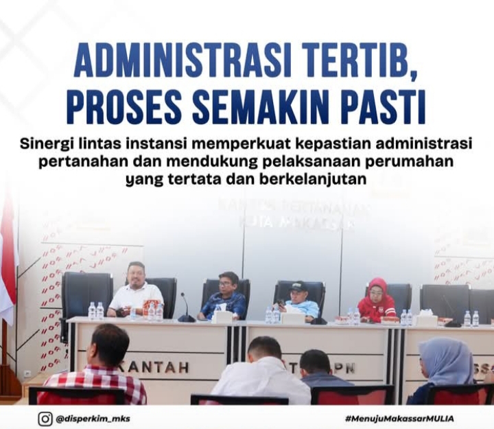 Disperkim Makassar Ikuti Rakor Persiapan Penandatanganan Administrasi Pertanahan