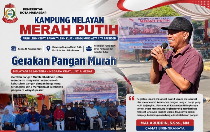 Gerakan Pangan Murah Semarakkan Kampung Nelayan Merah Putih di Untia