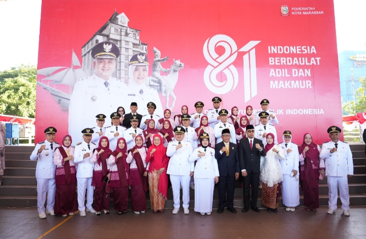 Dari Karebosi, Camat se-Kota Makassar Ikuti Momentum HUT ke-81 RI dan Peluncuran Layanan Digital