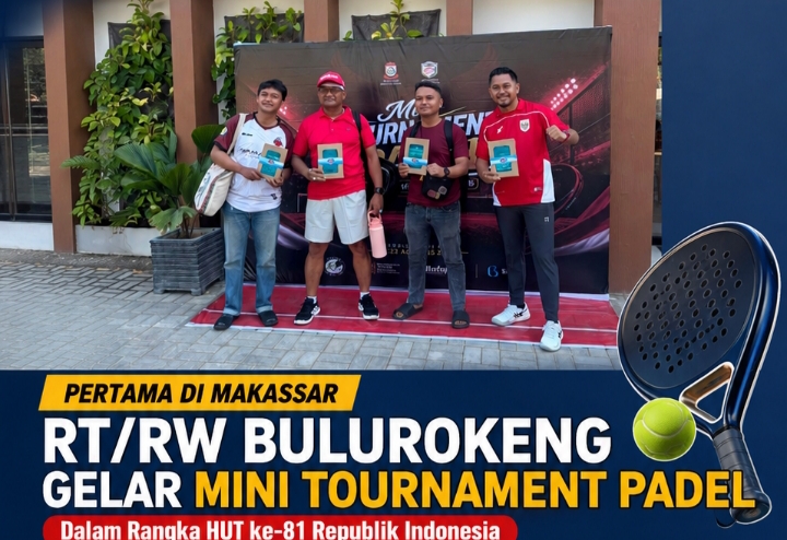 RT/RW Bulurokeng Gelar Mini Tournament Padel, Pertama di Makassar