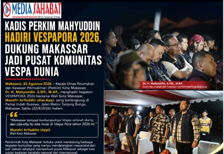 Kadis Perkim Mahyuddin Hadiri VESPAPORA 2026, Dukung Makassar Jadi Pusat Komunitas Vespa Dunia