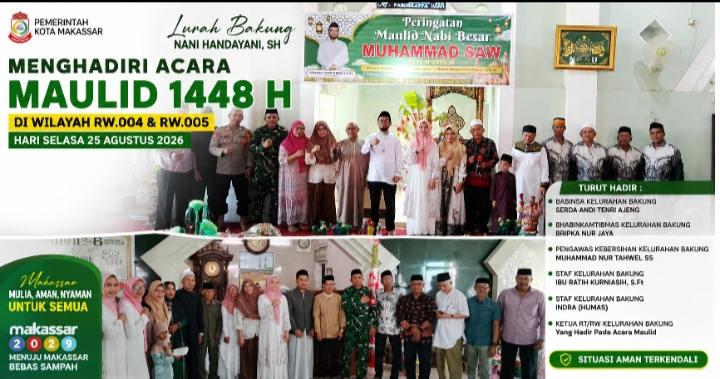 Lurah Bakung Hadiri Peringatan Maulid Nabi Muhammad SAW 1448 H di RW 004 dan RW 005