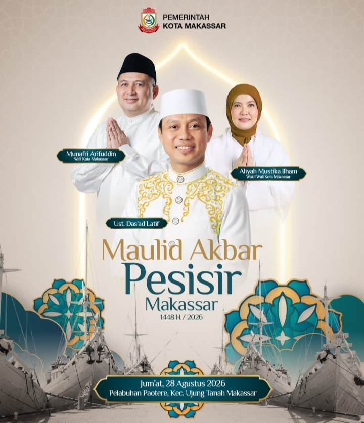 Pemkot Makassar Gelar Maulid Akbar di Area Pelabuhan Paotere, Ustaz Das’ad Latif Jadi Penceramah