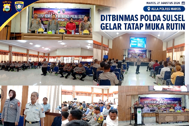 Ditbinmas Polda Sulsel Gelar Tatap Muka Rutin Bersama Jajaran Binmas dan Komunitas Masyarakat Mitra Polri dan Pemerintah se-Kabupaten Maros