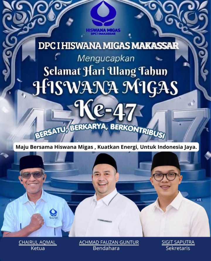 DPC I Hiswana Migas Makassar Ucapkan Selamat HUT ke-47 Hiswana Migas