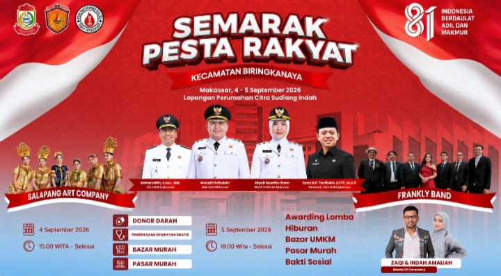 Camat Biringkanaya Ajak Warga Ramaikan Semarak Pesta Rakyat 2026