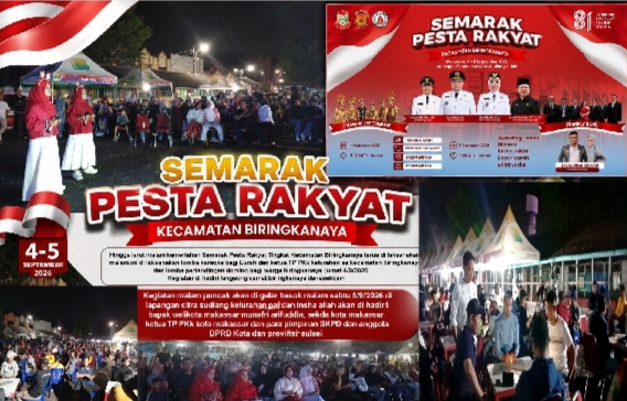 Semarak Pesta Rakyat Biringkanaya Berlangsung Meriah hingga Larut Malam, Lurah dan Ketua TP PKK Adu Bakat Karaoke