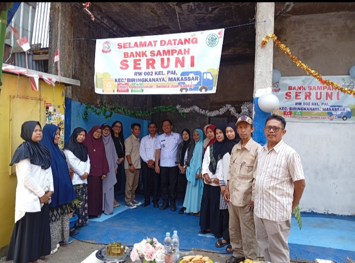 Resmikan Bank Sampah Seruni, Maharuddin Ajak Warga Kelola Sampah Bernilai Ekonomi
