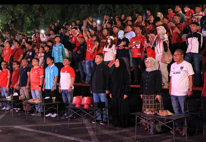 Nobar Final ASEAN Cup 2026 di Balai Kota Makassar, Wali Kota dan Warga Rayakan Kemenangan Garuda